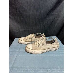 Converse Shoreline Slip-On Silver and White Womens Sneakers Size 7w Used No Box
